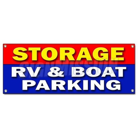 Signmission STORAGE RV & BOAT PARKING BANNER SIGN short long term secure indoor, B-Storage Rv & Boat Parkin B-Storage Rv & Boat Parkin